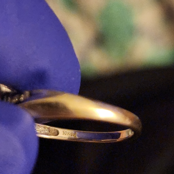 COPY - Pink Sapphire Princess cut 10k Silver ring with Diamonds - Picture 8 of 9